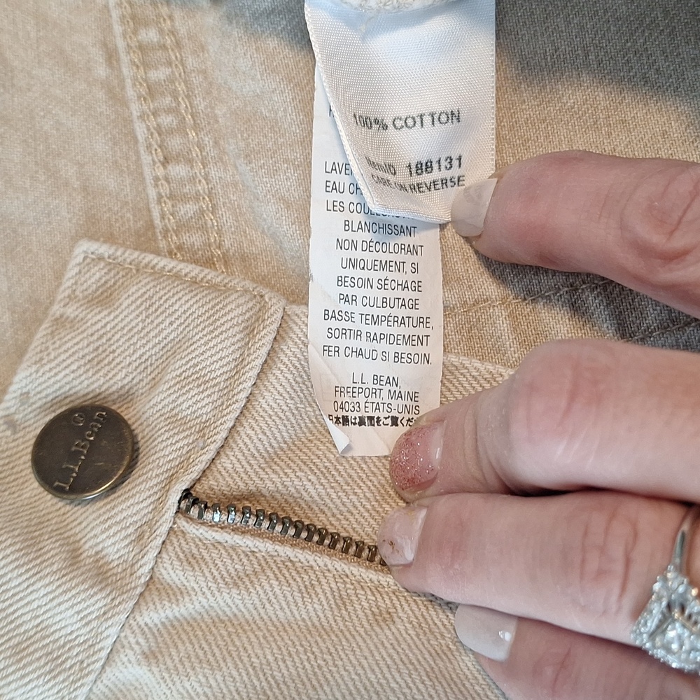 LL Bean Original Fit/Relaxed Jeans Size 4 Tan - Picture 4 of 6